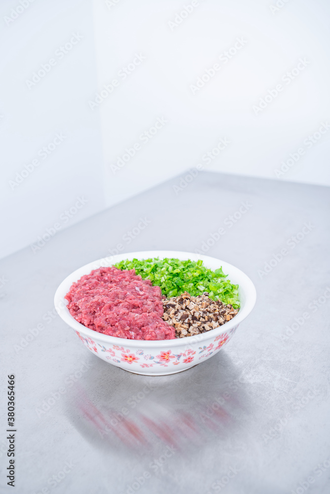 Celery beef filling for dumplings