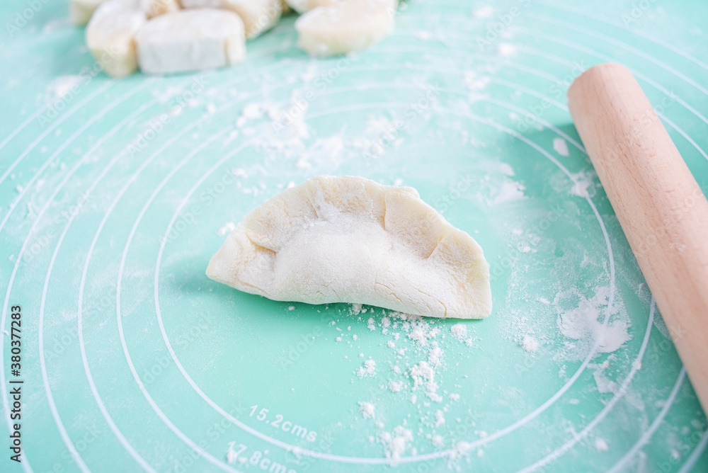 Chinese gourmet dumplings and pasta making process