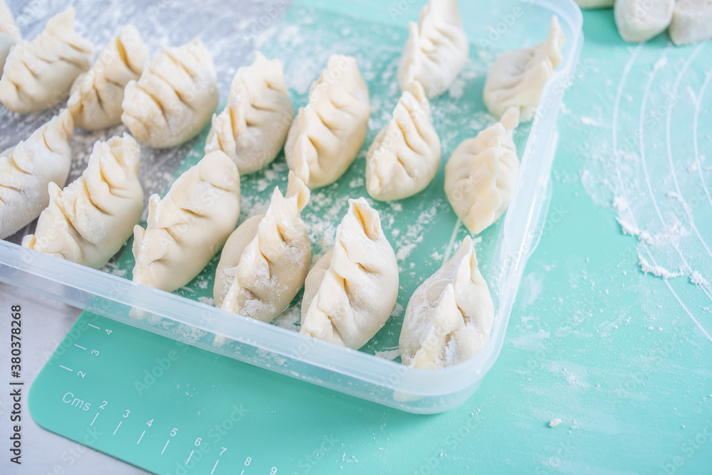 Chinese gourmet dumplings and pasta making process