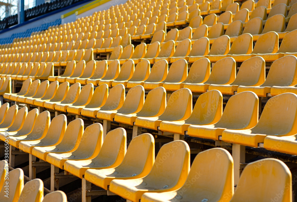 Empty stadium seats