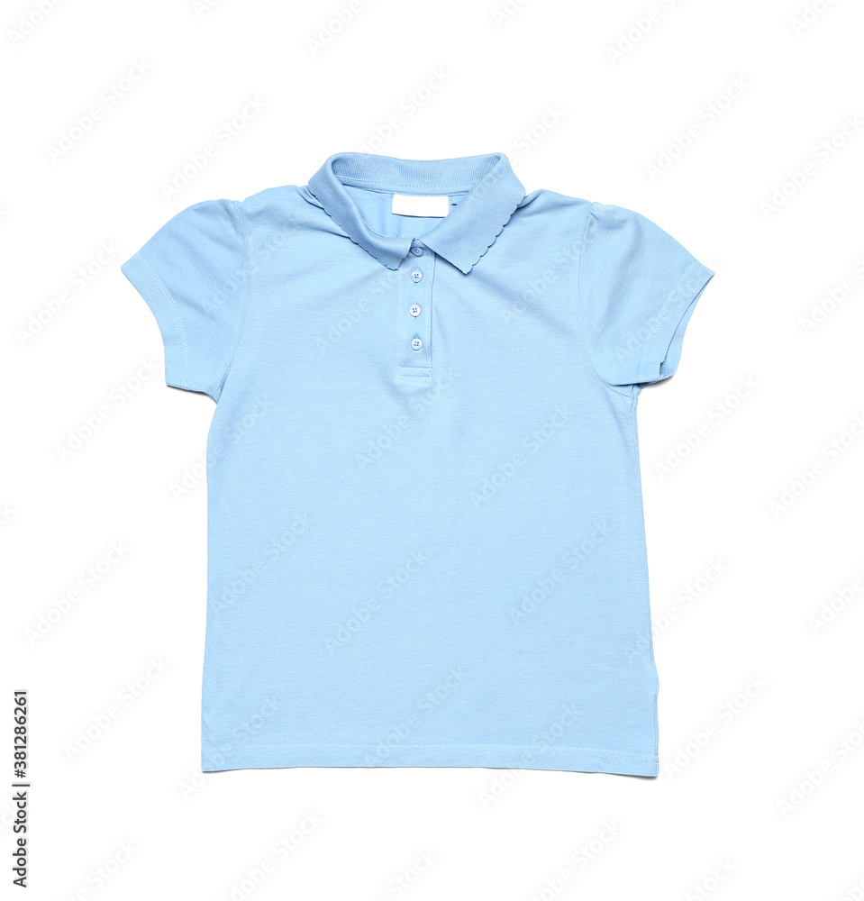 Stylish school uniform on white background