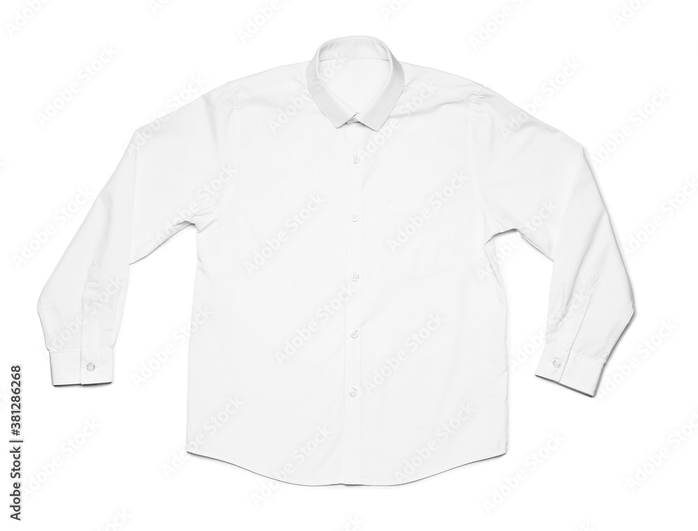 Stylish school uniform on white background