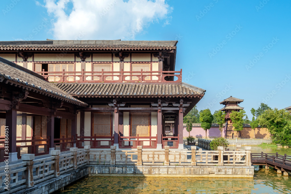 Beautiful summer, ancient city park in Guizhou, China.