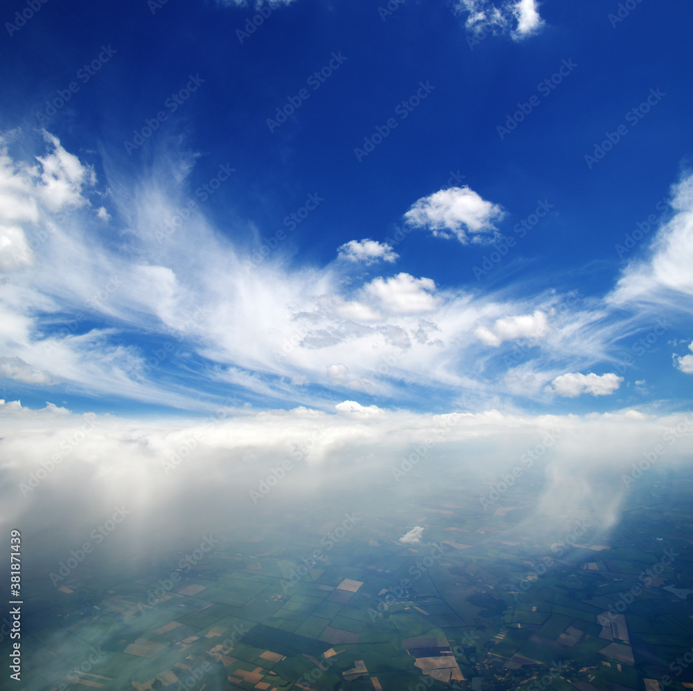 Clouds a view from airplane window