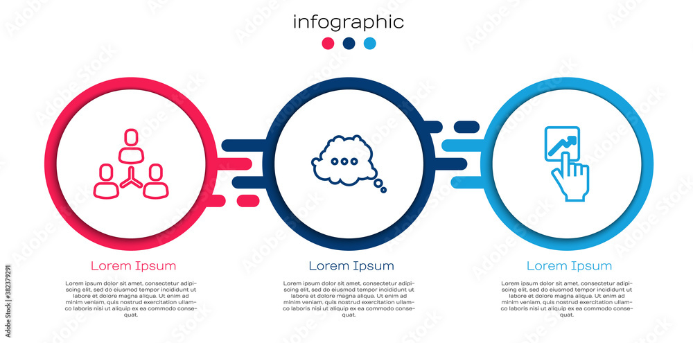 设定项目团队基础，语音气泡聊天和团队负责人。商业信息图模板。Vecto