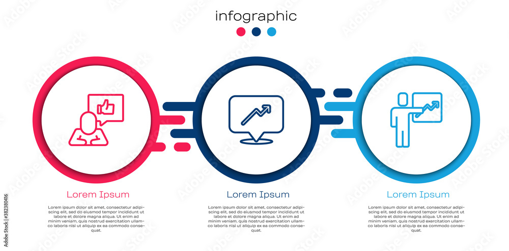 设置行Hand-like、Graph、schedule、chart和Team leader。业务信息图模板。Vector。