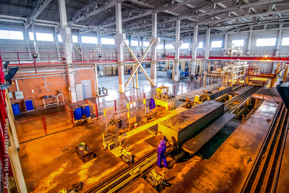 Production of aerated concrete blocks at factory transport stage