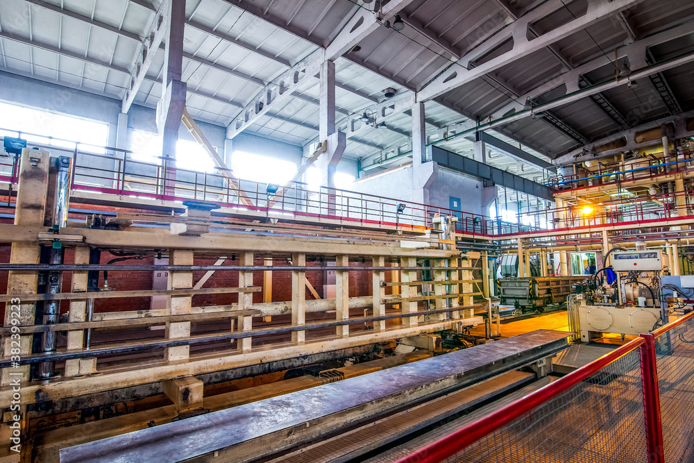 Production of aerated concrete blocks at factory production facilities