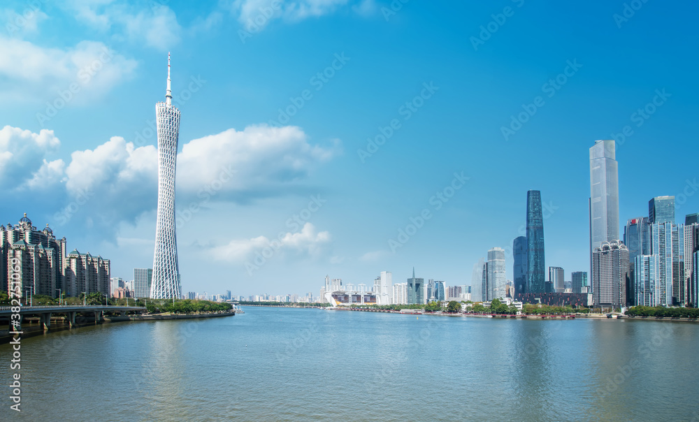 Guangzhou modern city architecture landscape skyline