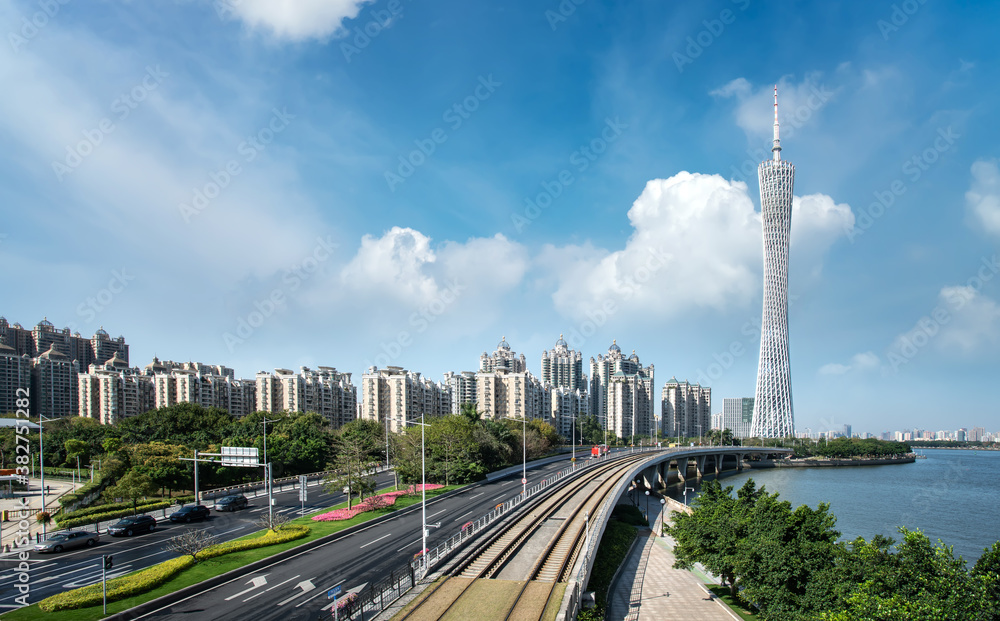 Guangzhou modern city architecture landscape skyline