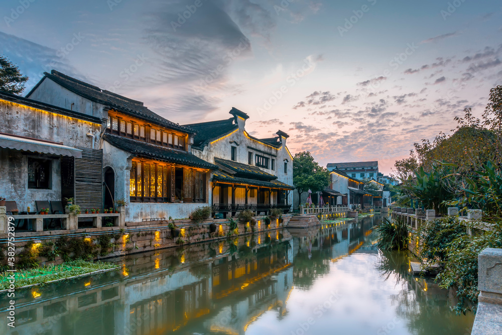 River houses in Dangkou Ancient Town