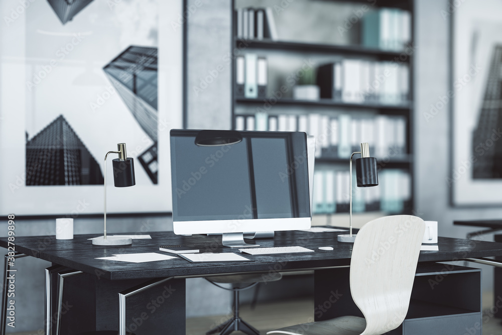 Boardroom with document in shelf