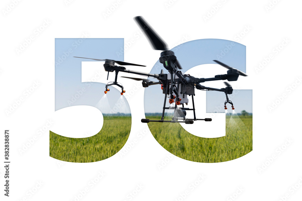 5G network for control drone on a smart farm.
