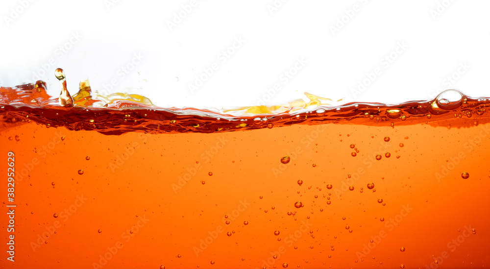 Water ripple water ripple, dark orange water wave on white background