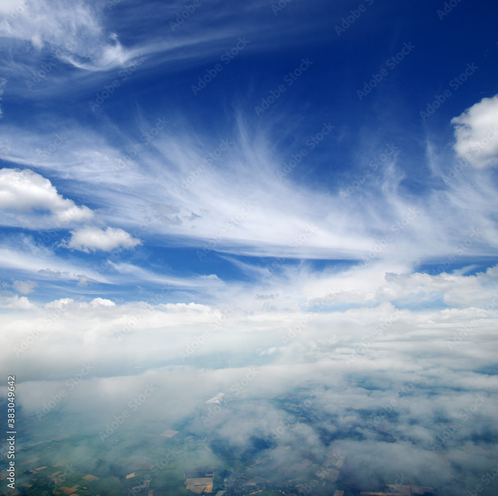 Clouds a view from airplane window