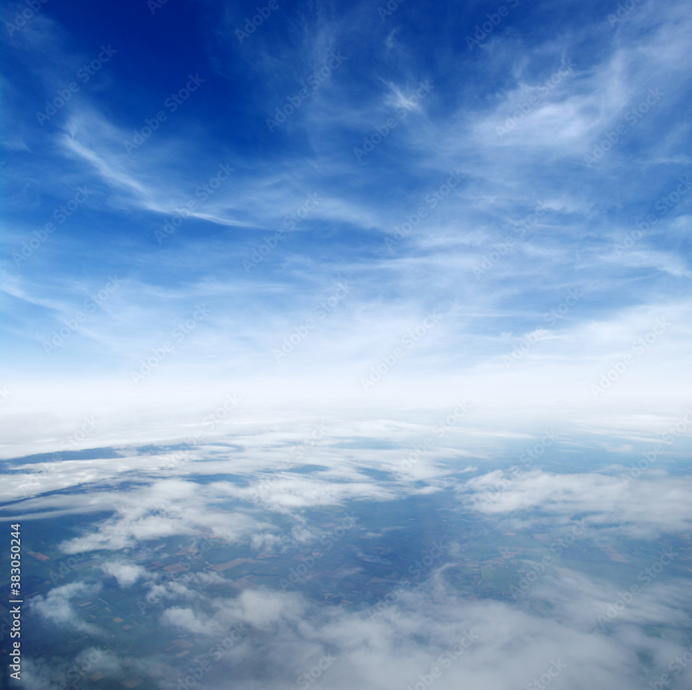 Clouds a view from airplane window