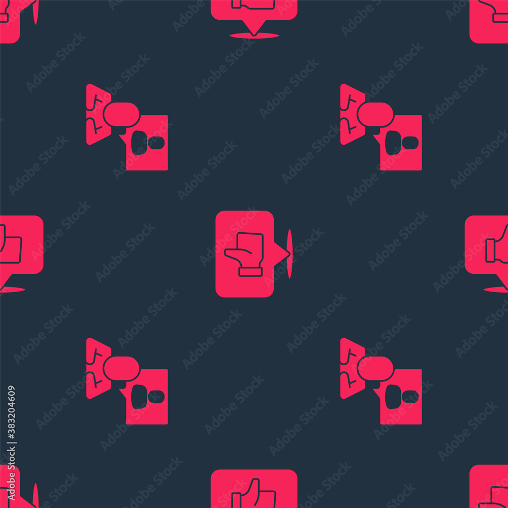 Set Head hunting and Hand like on seamless pattern. Vector.