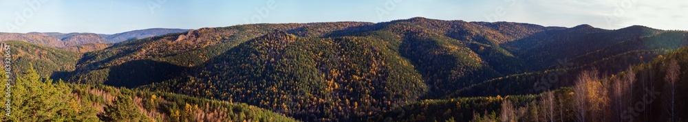 A panorama of the Siberian State Reserve Pillars