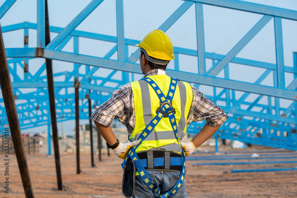 Engineer at work on construction site,building, construction,development.