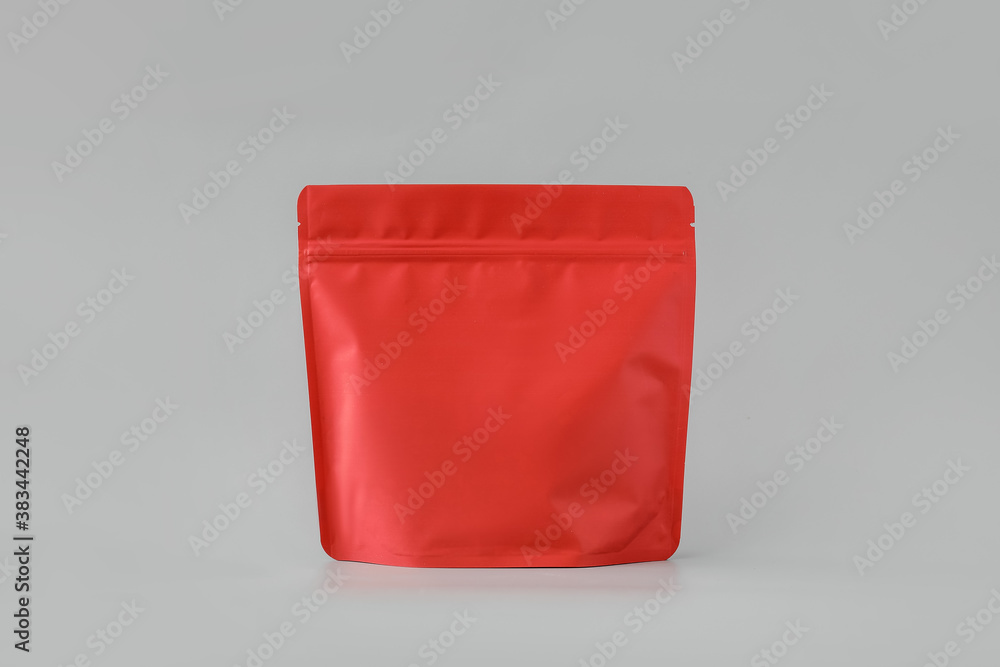 Blank bag on grey background