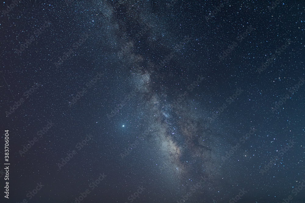 Milky way galaxy with stars and space dust in the universe.