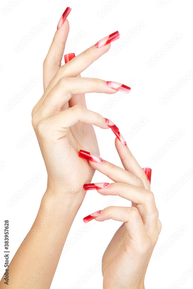 Acrylic nails manicure