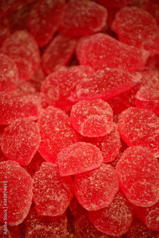 red candy texture