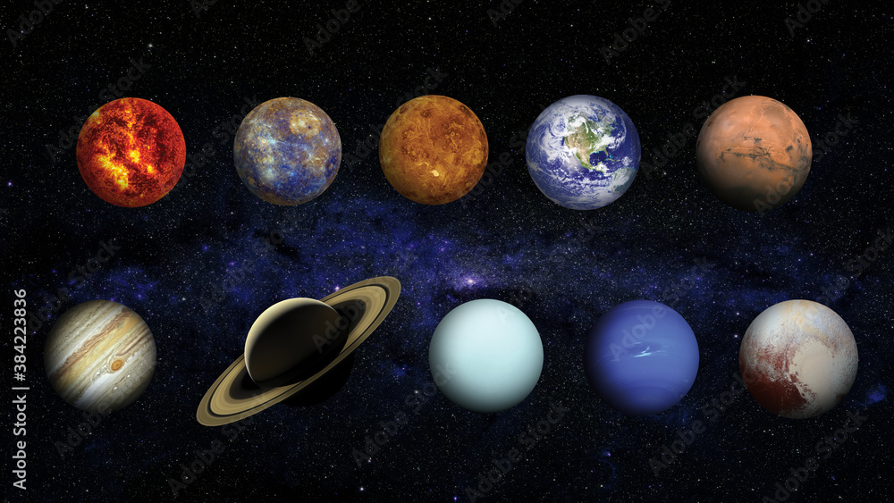 Solar system. Elements of this image furnished by NASA