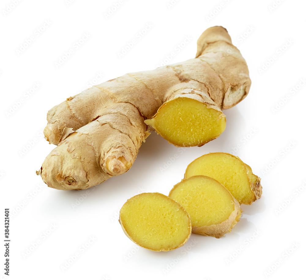 ginger on white background