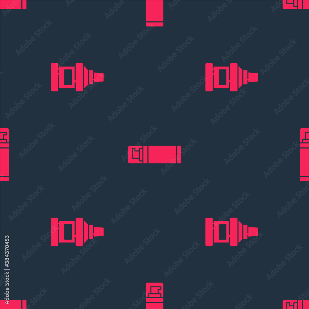 Set Mouthwash bottle and Shaving gel foam on seamless pattern. Vector.