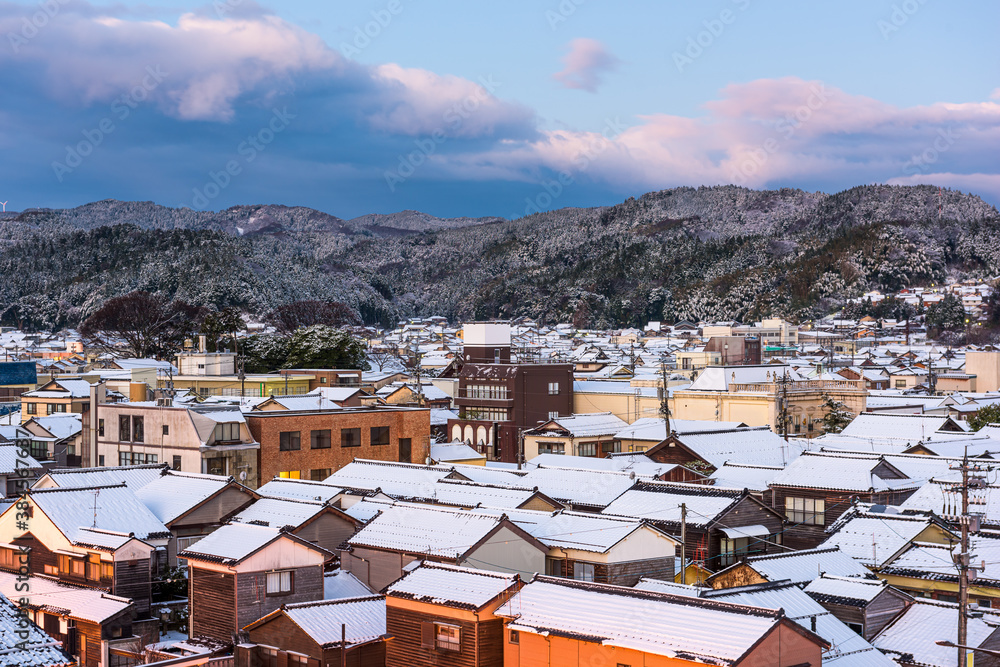 冬天的日本石川和岛