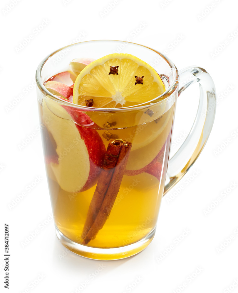 green tea with apple and lemon