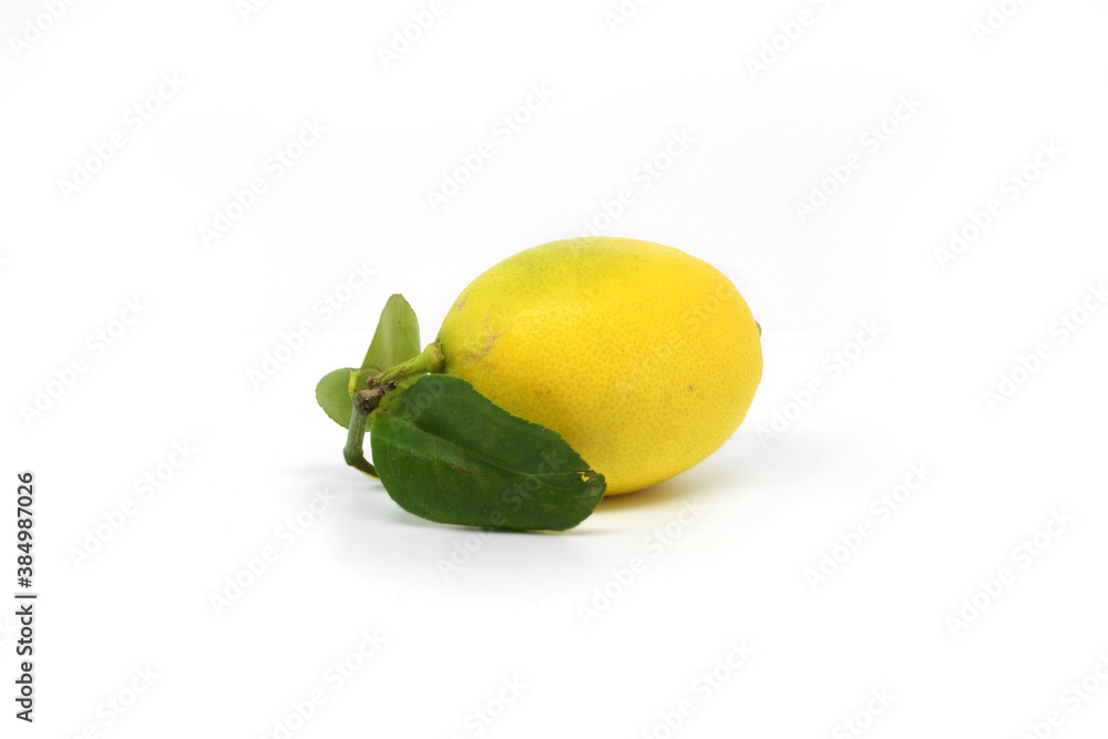 Sweet lemon isolated on white background.