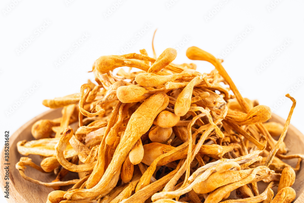 Chinese nourishing soup with dried cordyceps flowers