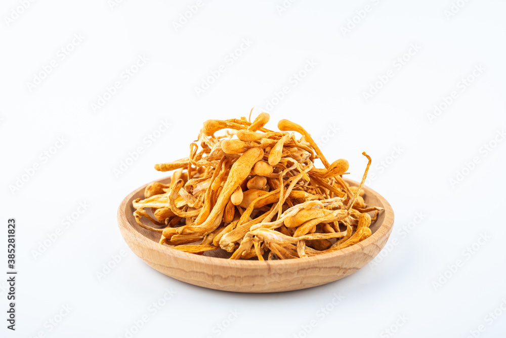 Chinese nourishing soup with dried cordyceps flowers