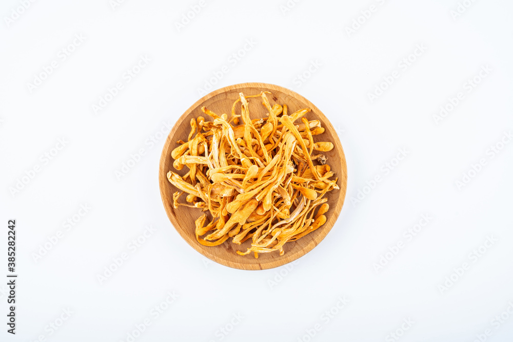 Chinese nourishing soup with dried cordyceps flowers