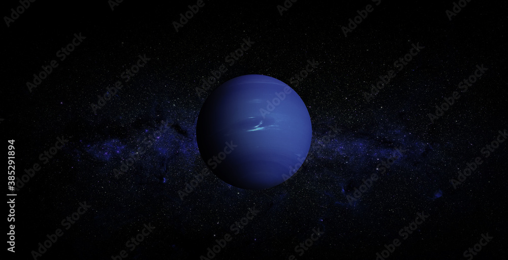 Neptune on space background. Elements of this image furnished by NASA.