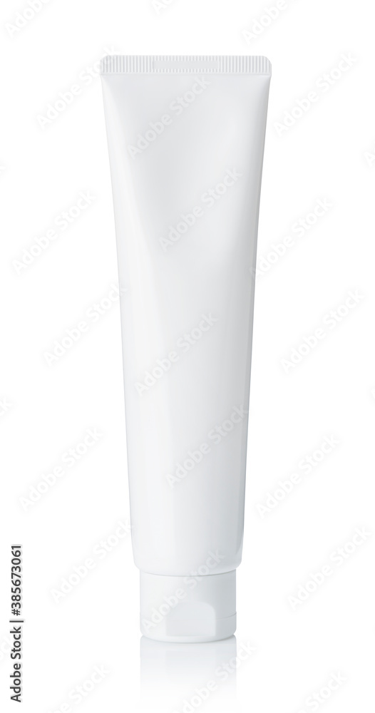 White tube on a white background