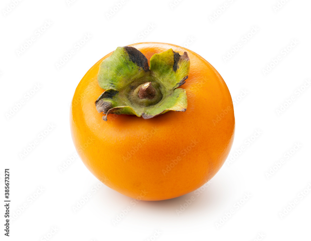 Japanese Persimmon on a White Background