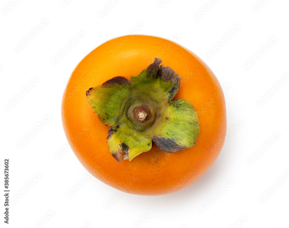 Japanese Persimmon on a White Background