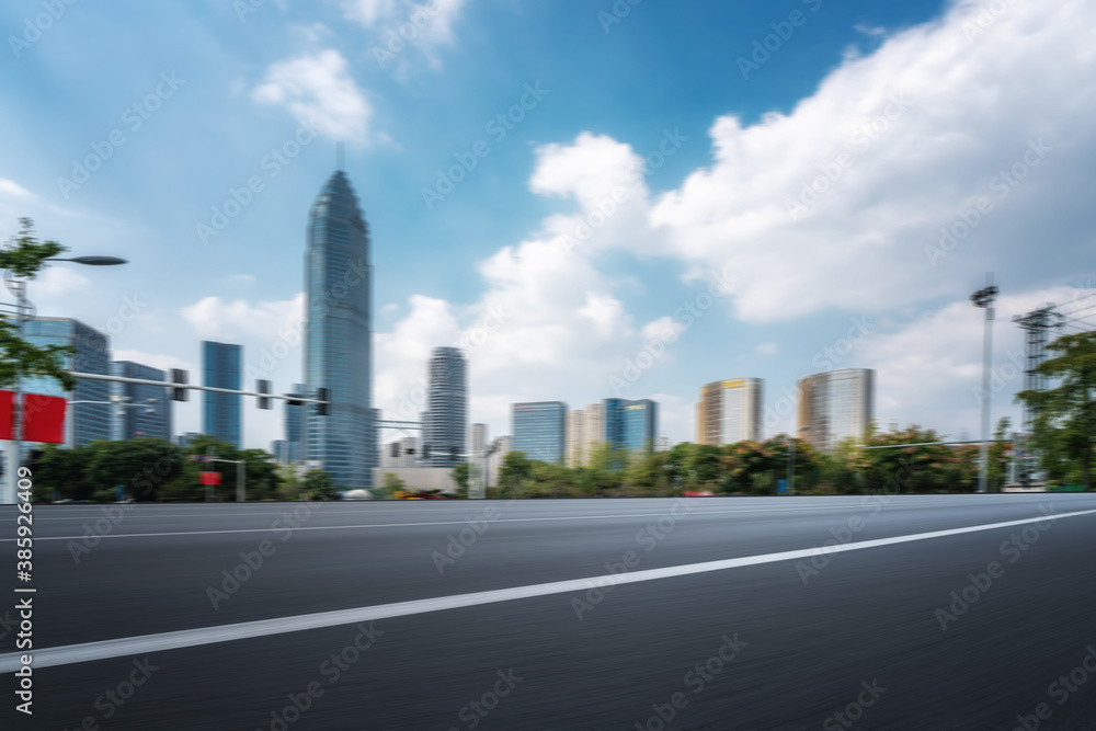 Roads and high-rise buildings in modern cities