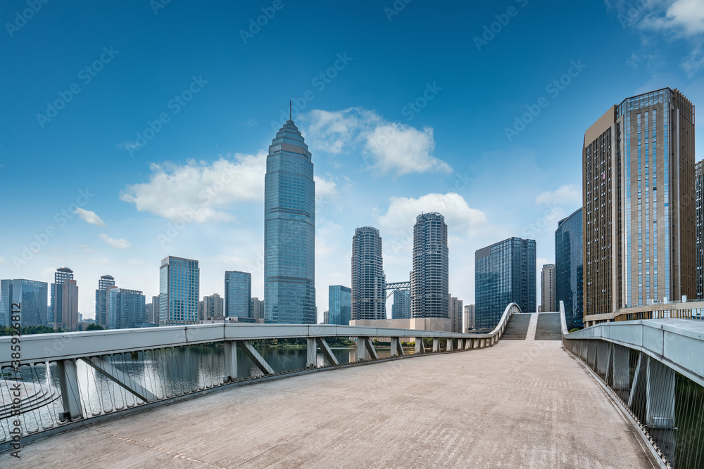 Modern office building in the CBD of Shaoxing, China