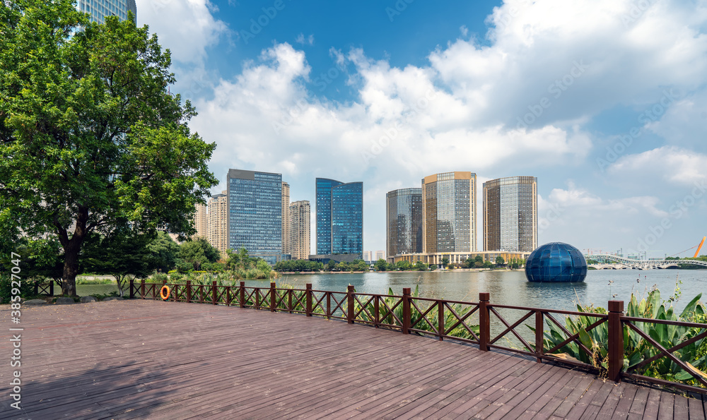 Modern office building in the CBD of Shaoxing, China