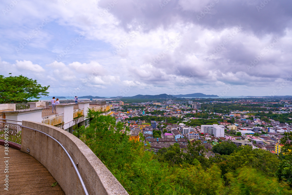 Khao Rang viewpoint see View Phuket City Thailand.