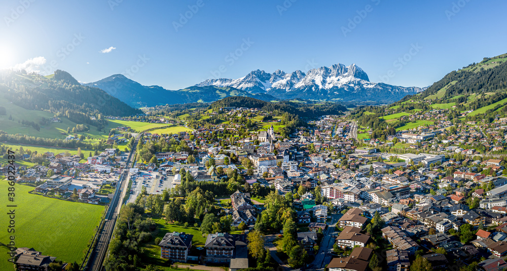 Aerial view of Kitzbuhel in Austria