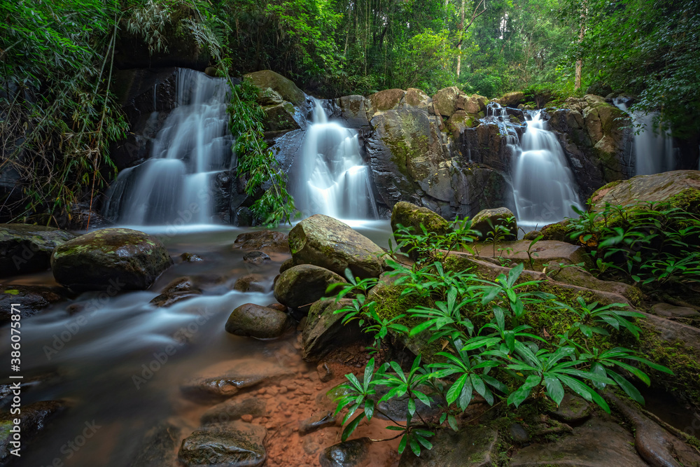 Sapan Waterfall (Namtok Sapan) 1st floor is  most beautiful waterfall of NAN province.  Khun Nan Nat