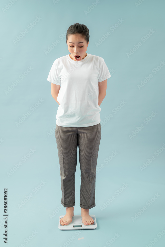 woman very worried with her weight