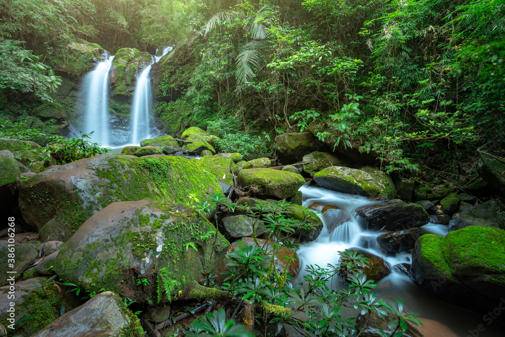 Sapan Waterfall (Namtok Sapan) 3nd floor is  most beautiful waterfall of NAN province.  Khun Nan Nat