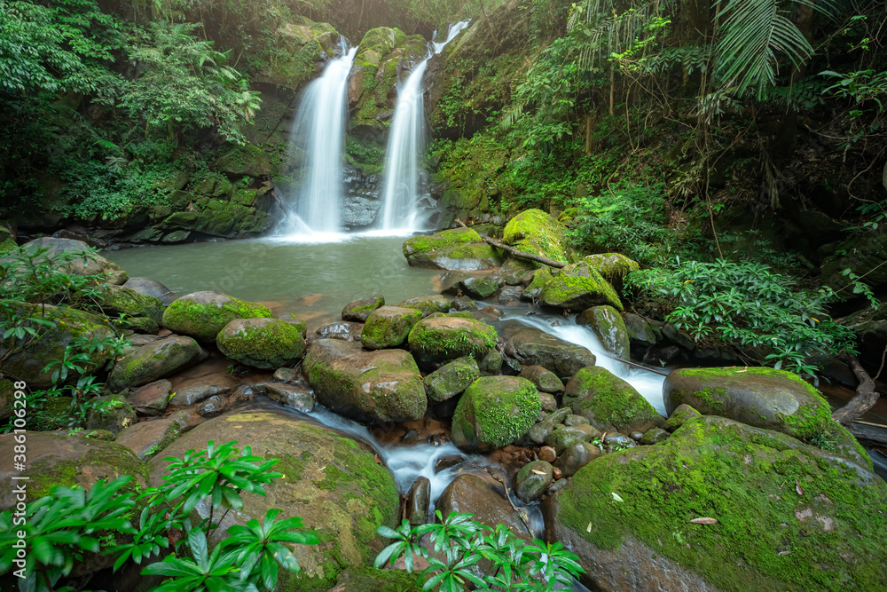 Sapan Waterfall (Namtok Sapan) 3nd floor is  most beautiful waterfall of NAN province.  Khun Nan Nat