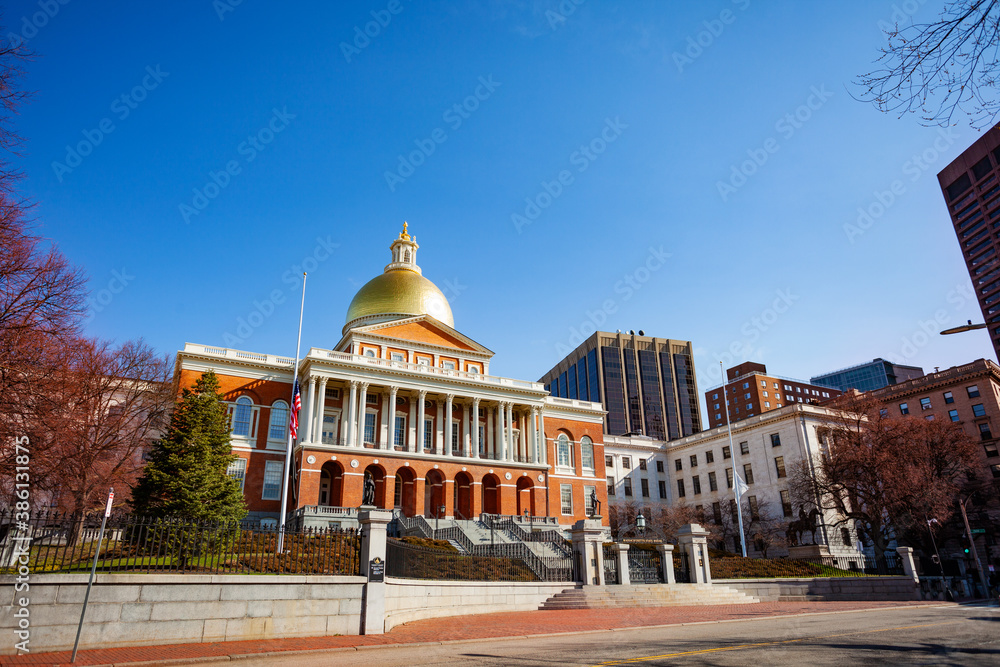 Sacred Cod near Boston Common public park in downtown, Massachusetts, USA